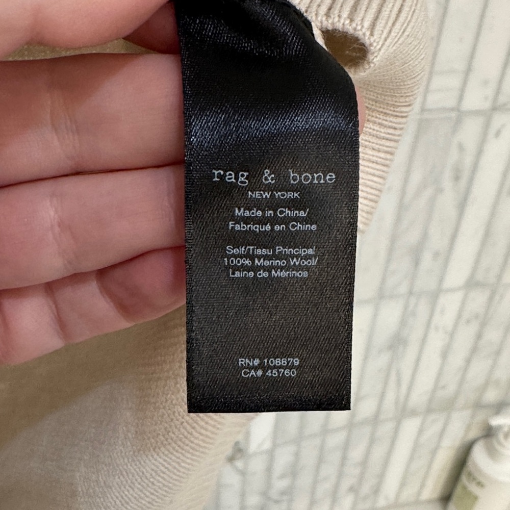 rag & bone Merino Wool V-Neck Sweater Vest - Picture 3 of 5